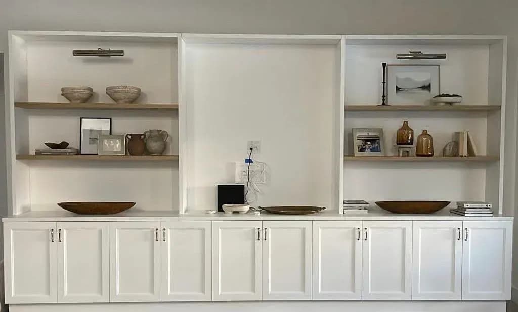 White Sideboard with Open Shelving